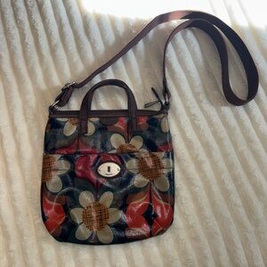 Fossil Multicolor Floral Crossbody Bag